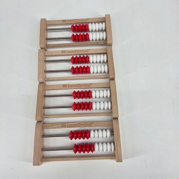 hand2mind Other - Hand2mind 20 Bead Rekenrek Wooden Math Manipulative Abacus Set of 4 Red White